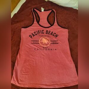 Pacifoc Beach Pink Racer Back Tank Top XXL